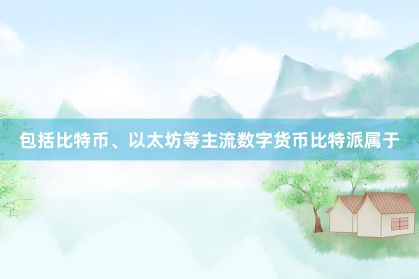 包括比特币、以太坊等主流数字货币比特派属于