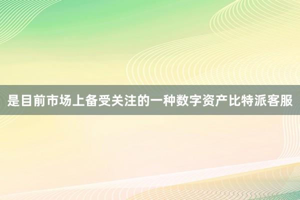 是目前市场上备受关注的一种数字资产比特派客服