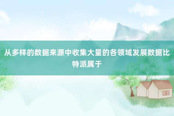 从多样的数据来源中收集大量的各领域发展数据比特派属于