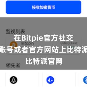 在Bitpie官方社交媒体账号或者官方网站上比特派官网